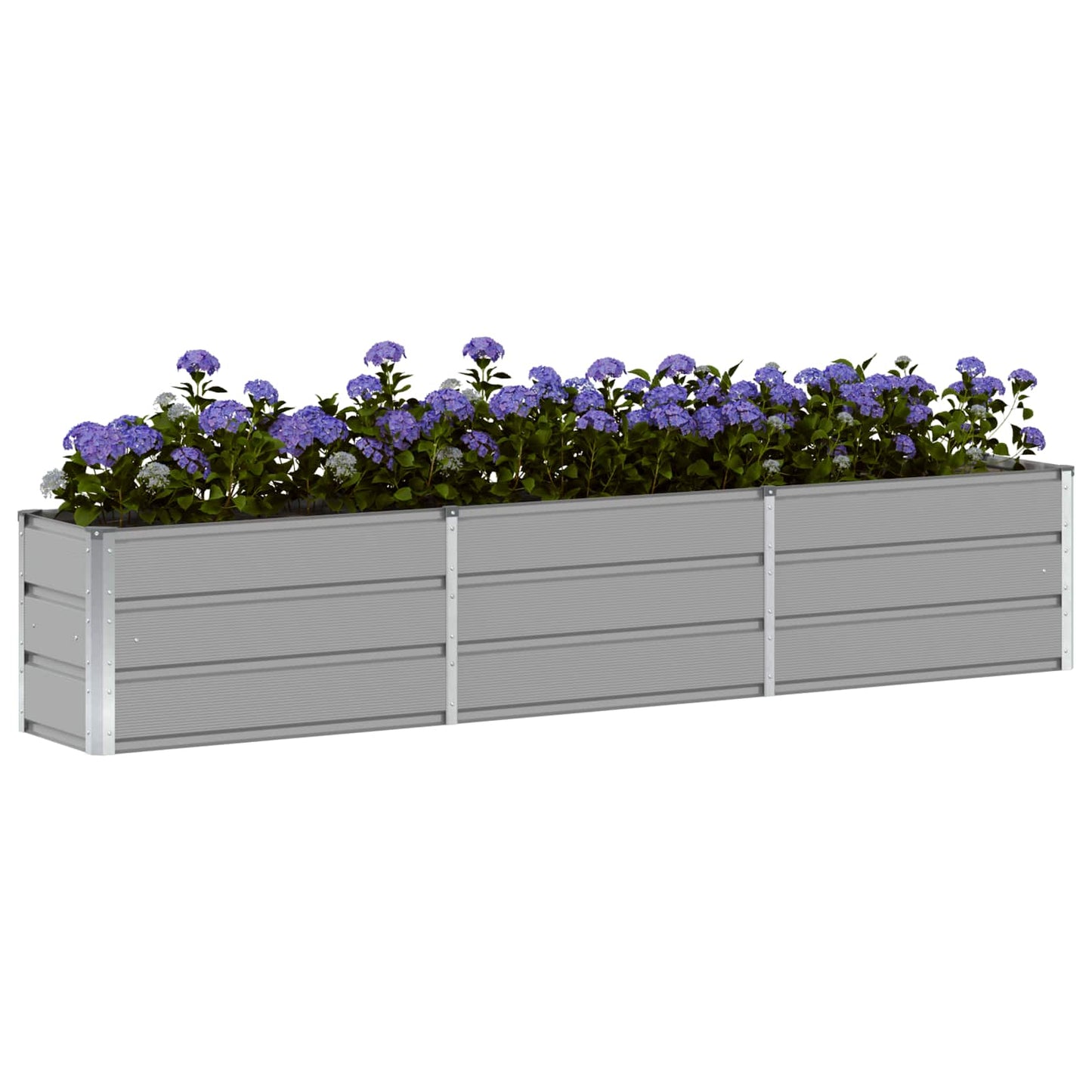 Vidaxx jardinière gris clair 240 x 40 x 45 cm acier