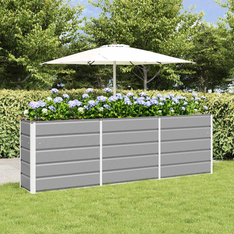 Vidaxx jardinière gris clair 160 x 40 x 75 cm acier