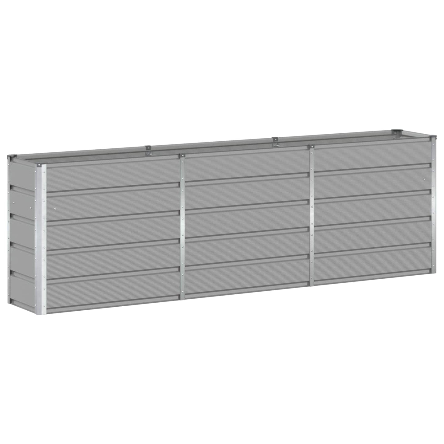 Vidaxx jardinière gris clair 160 x 40 x 75 cm acier