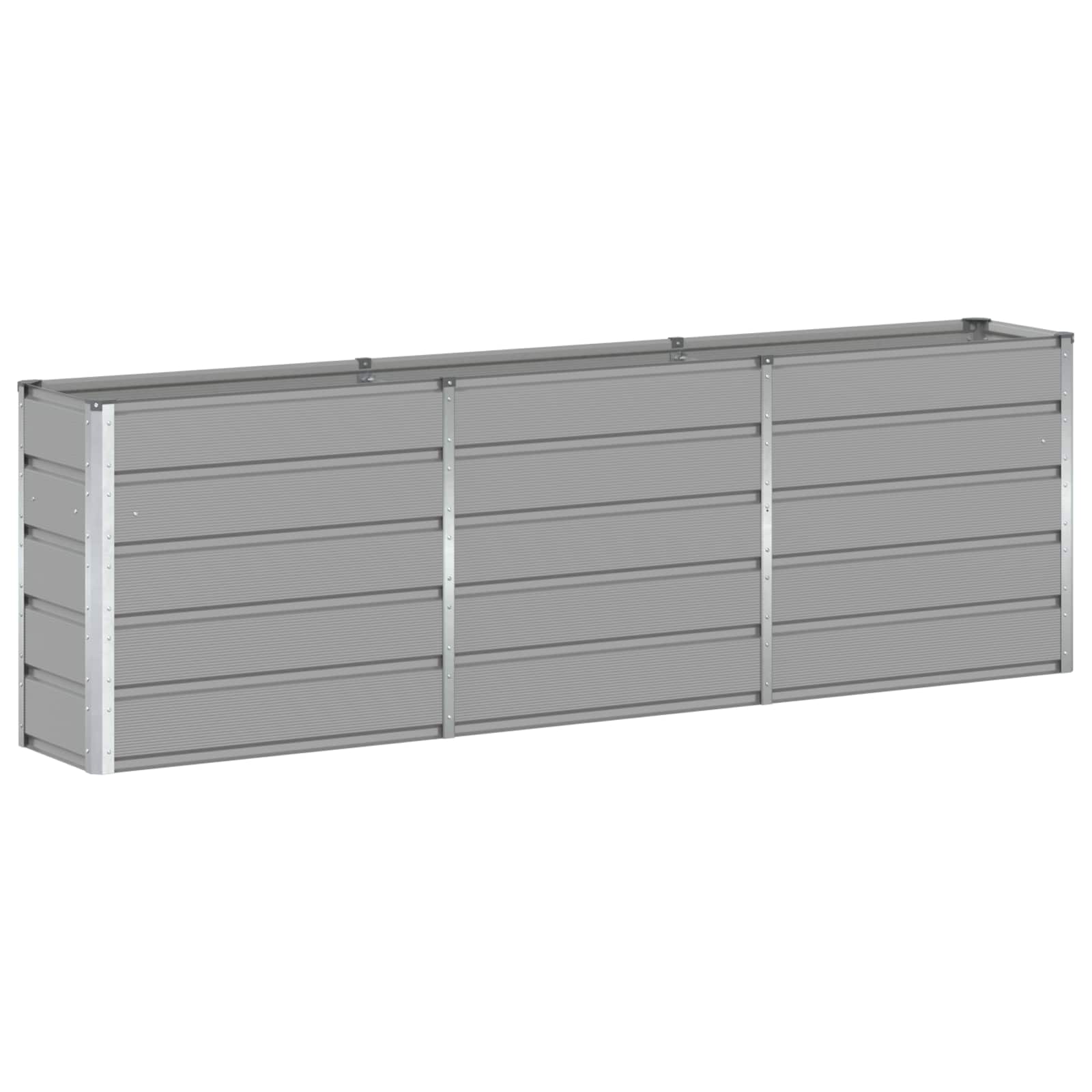 Vidaxx jardinière gris clair 160 x 40 x 75 cm acier