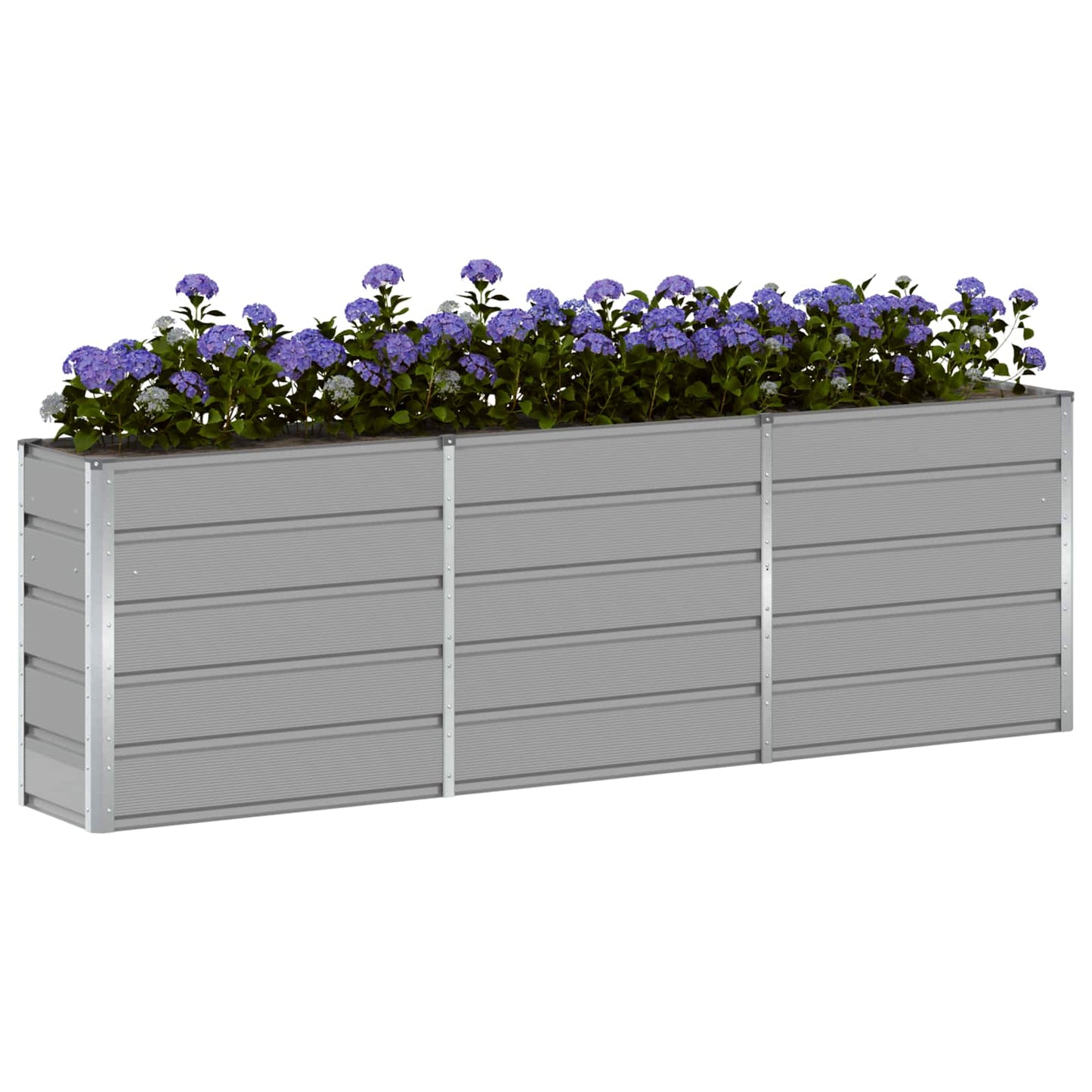 Vidaxx jardinière gris clair 160 x 40 x 75 cm acier