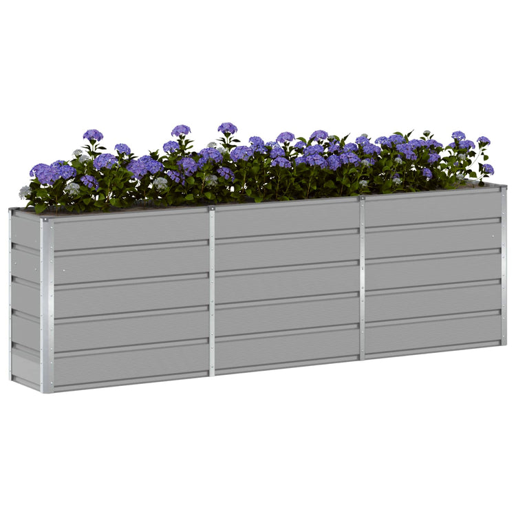 Vidaxx jardinière gris clair 160 x 40 x 75 cm acier