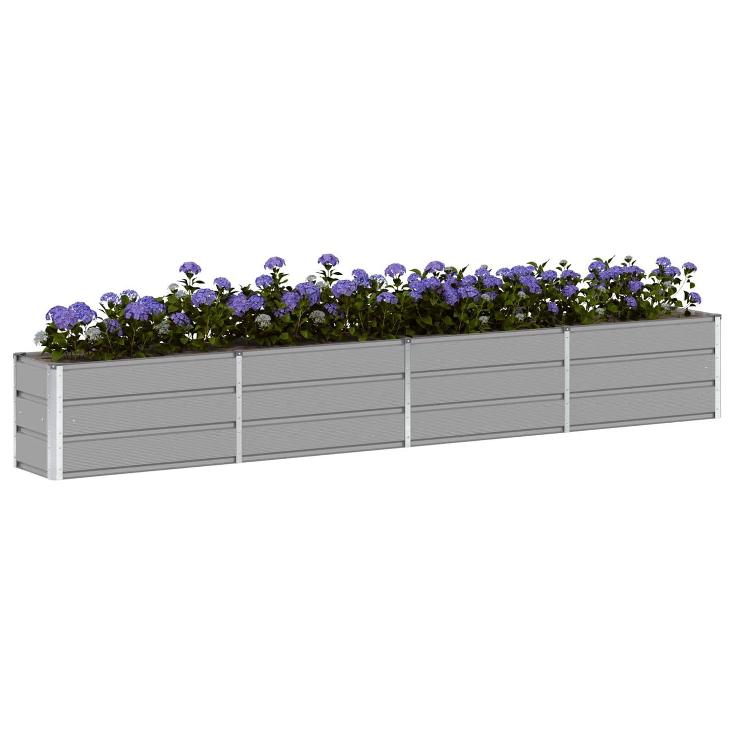 Vidaxx jardinière gris clair 320 x 40 x 45 cm acier