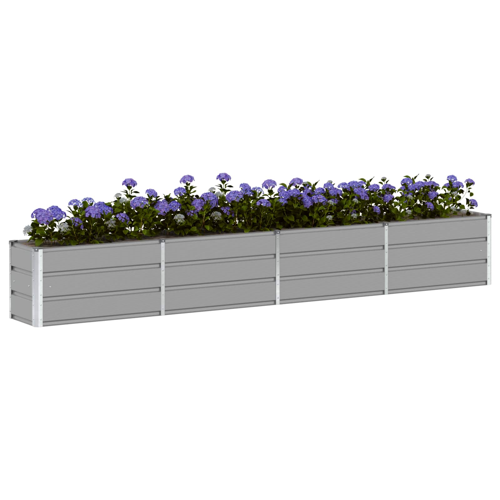 Vidaxx jardinière gris clair 320 x 40 x 45 cm acier