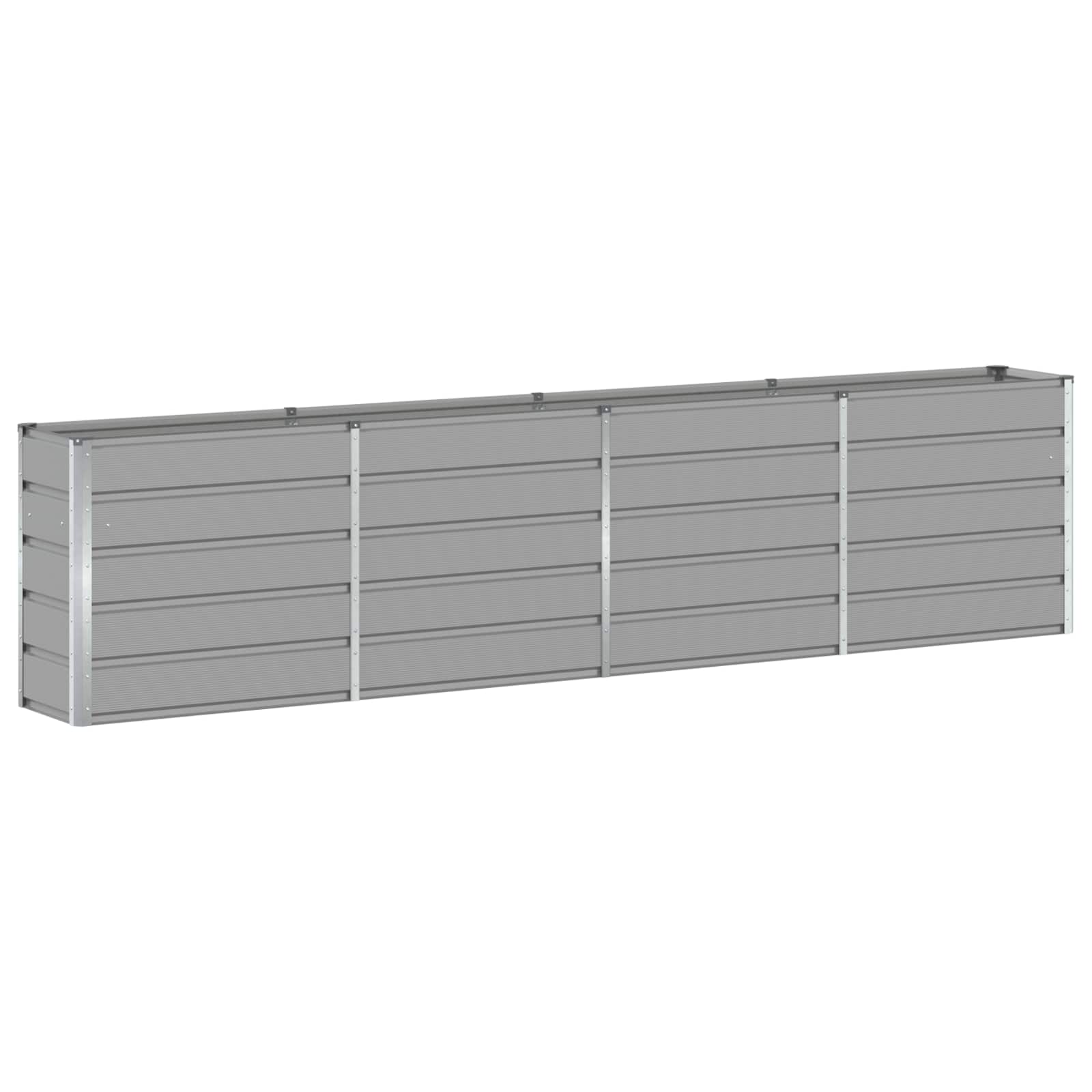 Vidaxx jardinière gris clair 160 x 40 x 75 cm acier