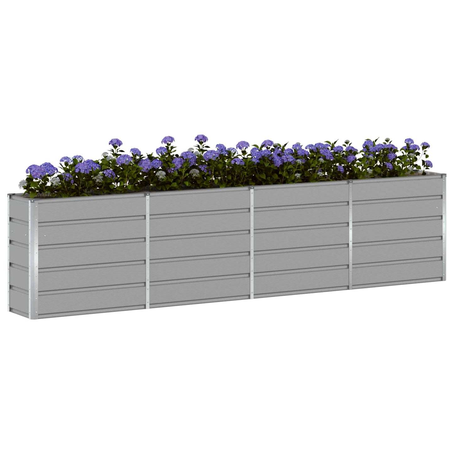 Vidaxx jardinière gris clair 160 x 40 x 75 cm acier