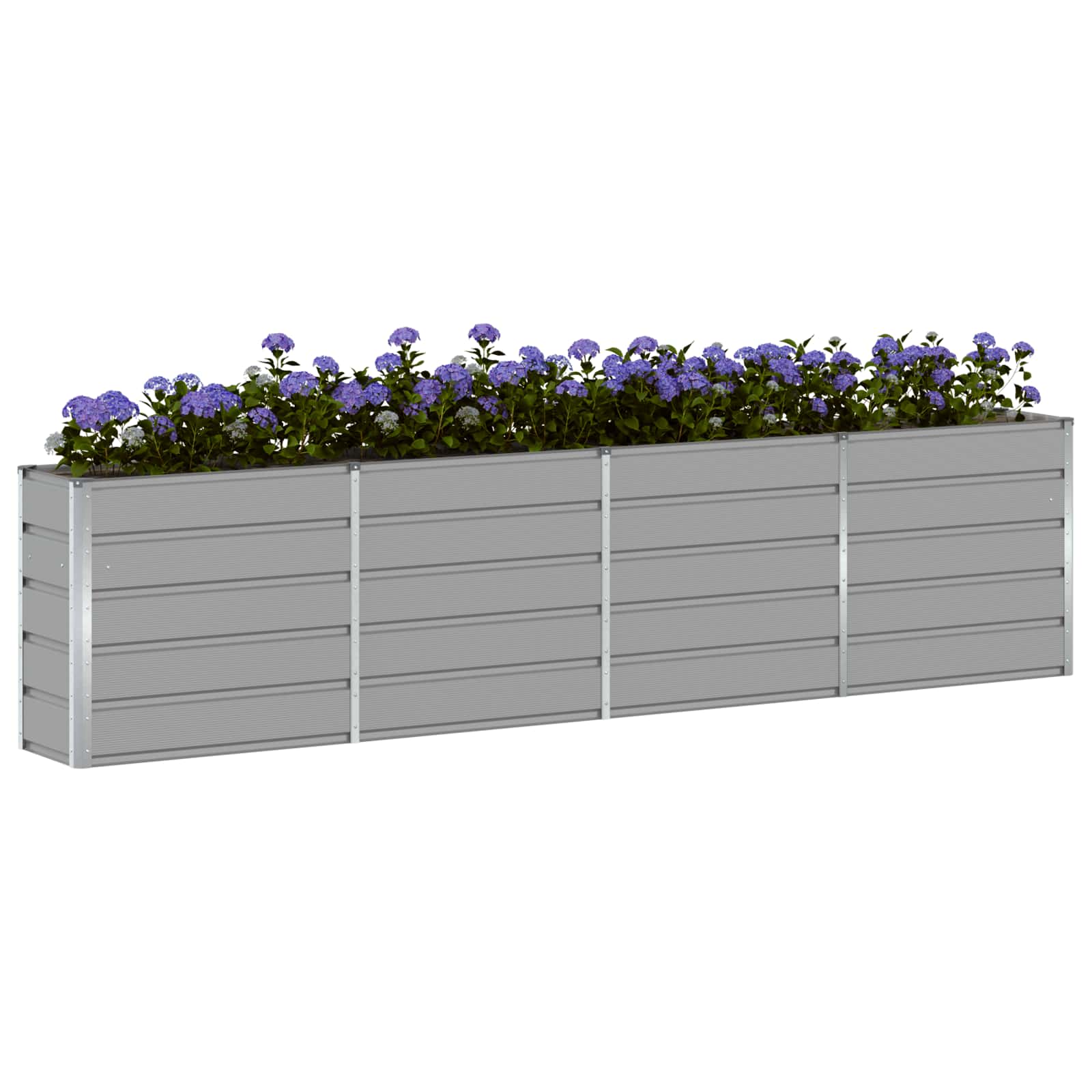 Vidaxx jardinière gris clair 160 x 40 x 75 cm acier