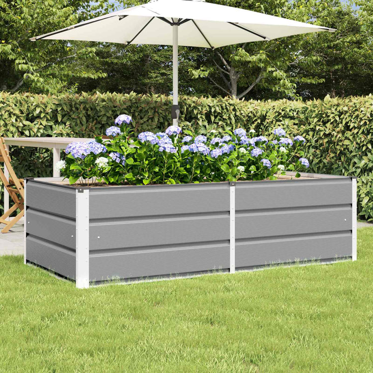 Vidaxx jardinière gris clair 160 x 80 x 45 cm acier