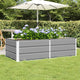 Vidaxx jardinière gris clair 160 x 80 x 45 cm acier