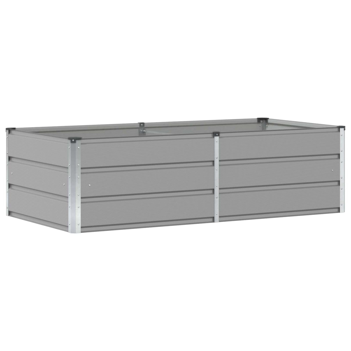 Vidaxx jardinière gris clair 160 x 80 x 45 cm acier