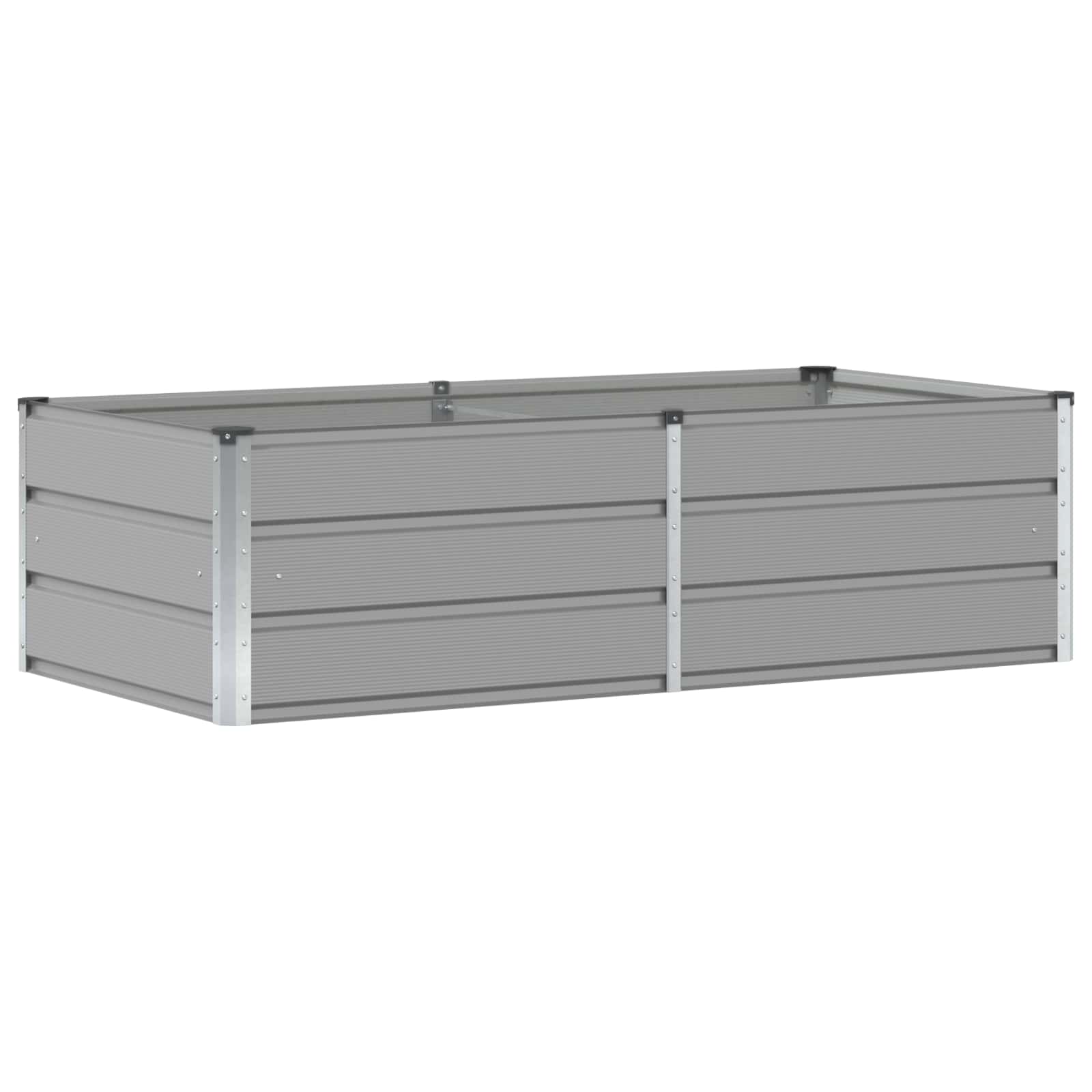 Vidaxx jardinière gris clair 160 x 80 x 45 cm acier