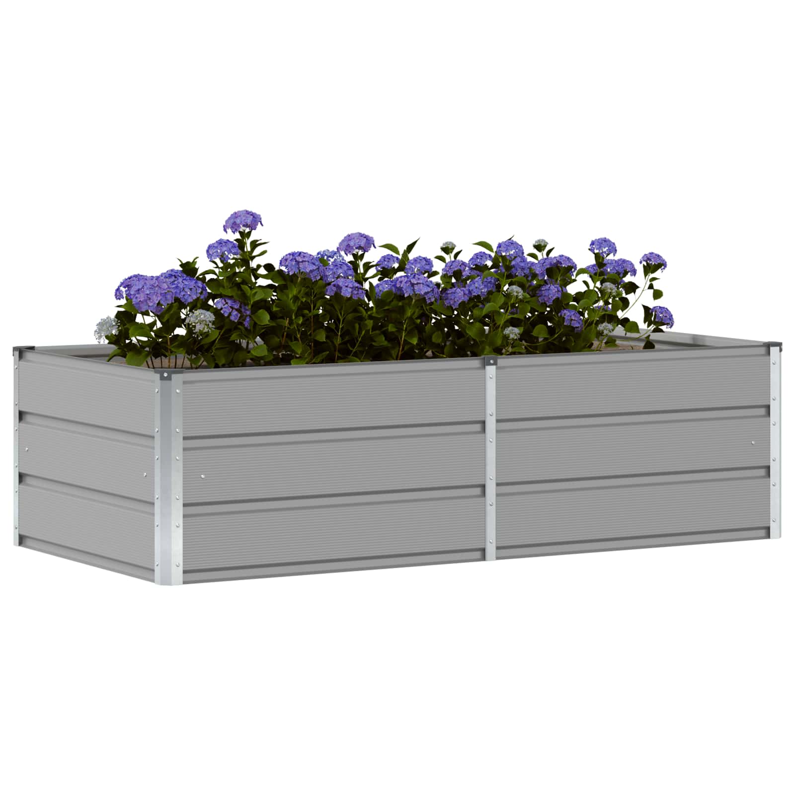 Vidaxx jardinière gris clair 160 x 80 x 45 cm acier
