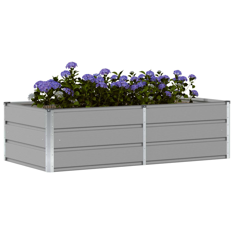 Vidaxx jardinière gris clair 160 x 80 x 45 cm acier