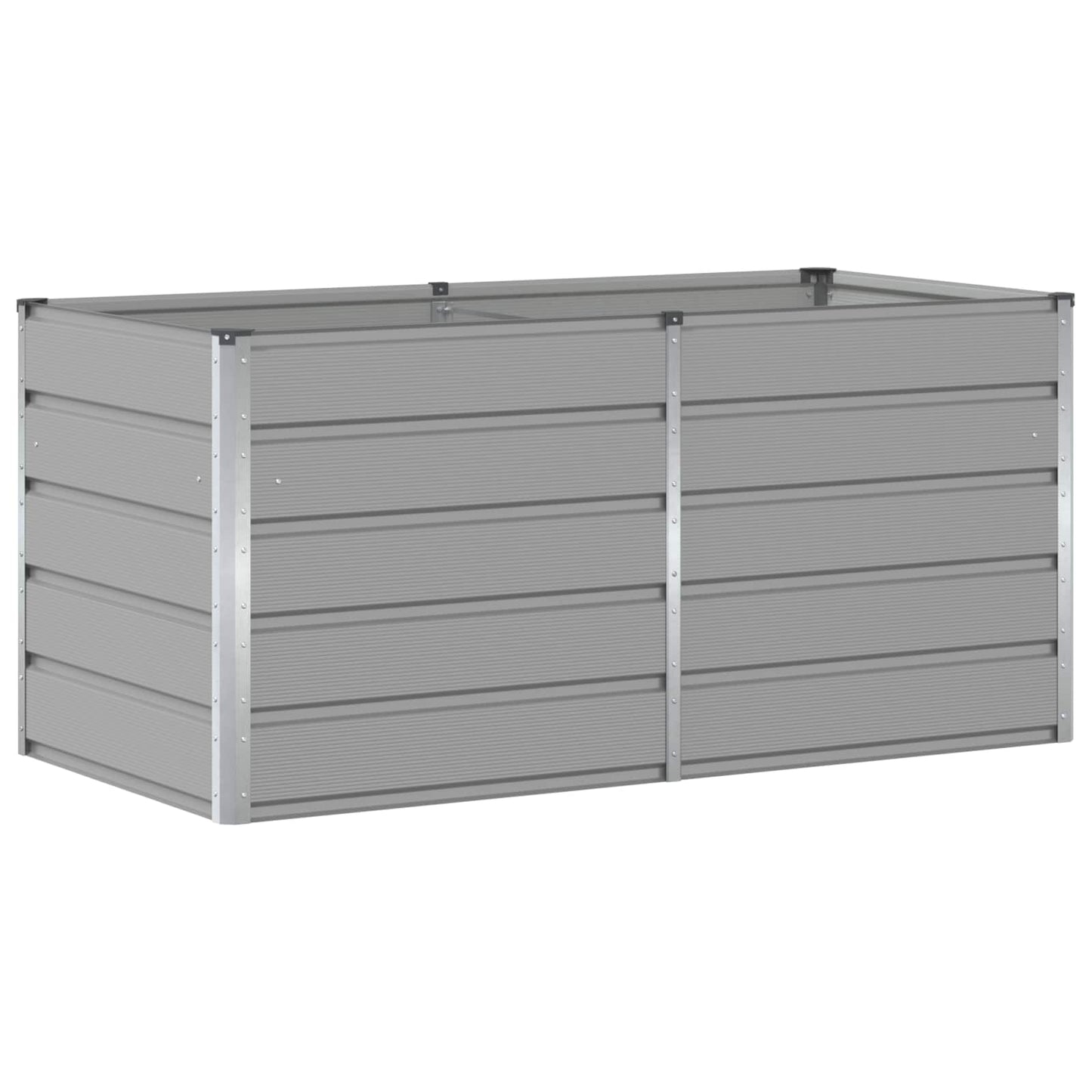 Vidaxx jardinière gris clair 160 x 80 x 75 cm acier