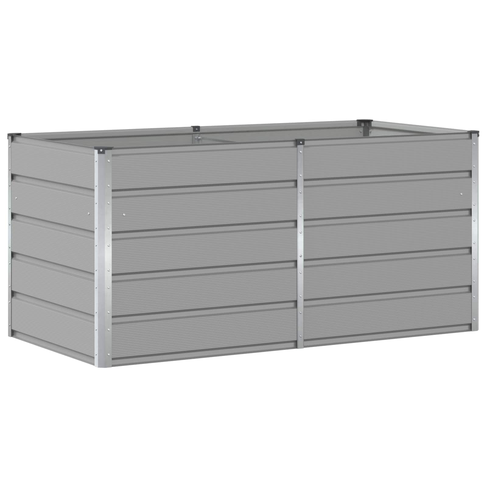 Vidaxx jardinière gris clair 160 x 80 x 75 cm acier