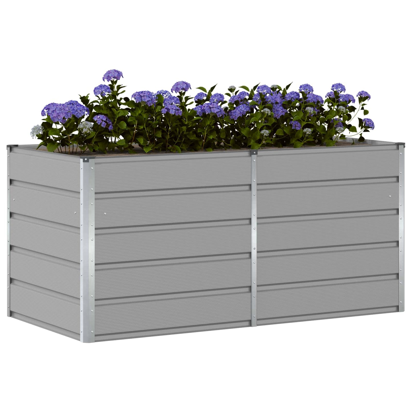 Vidaxx jardinière gris clair 160 x 80 x 75 cm acier