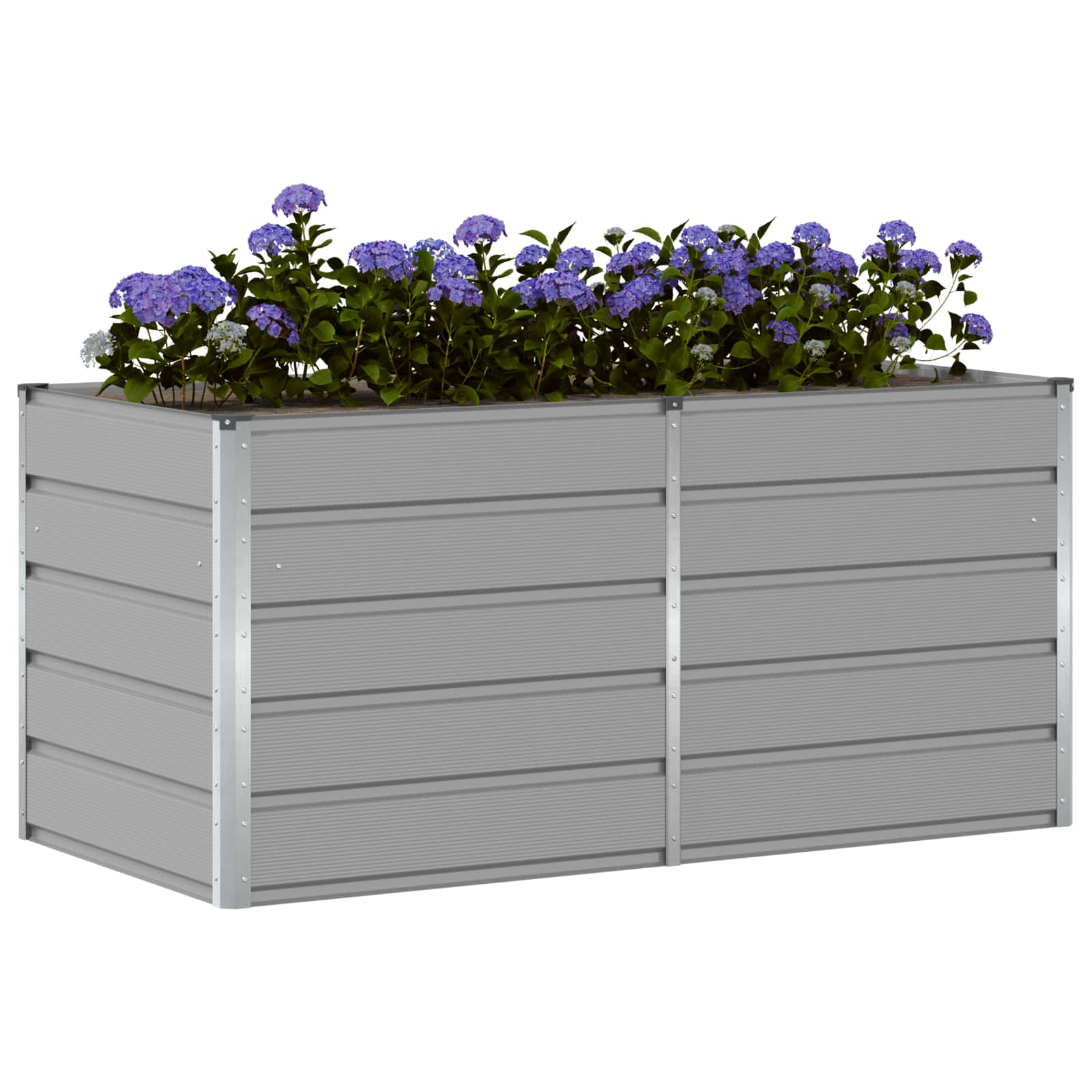 Vidaxx jardinière gris clair 160 x 80 x 75 cm acier