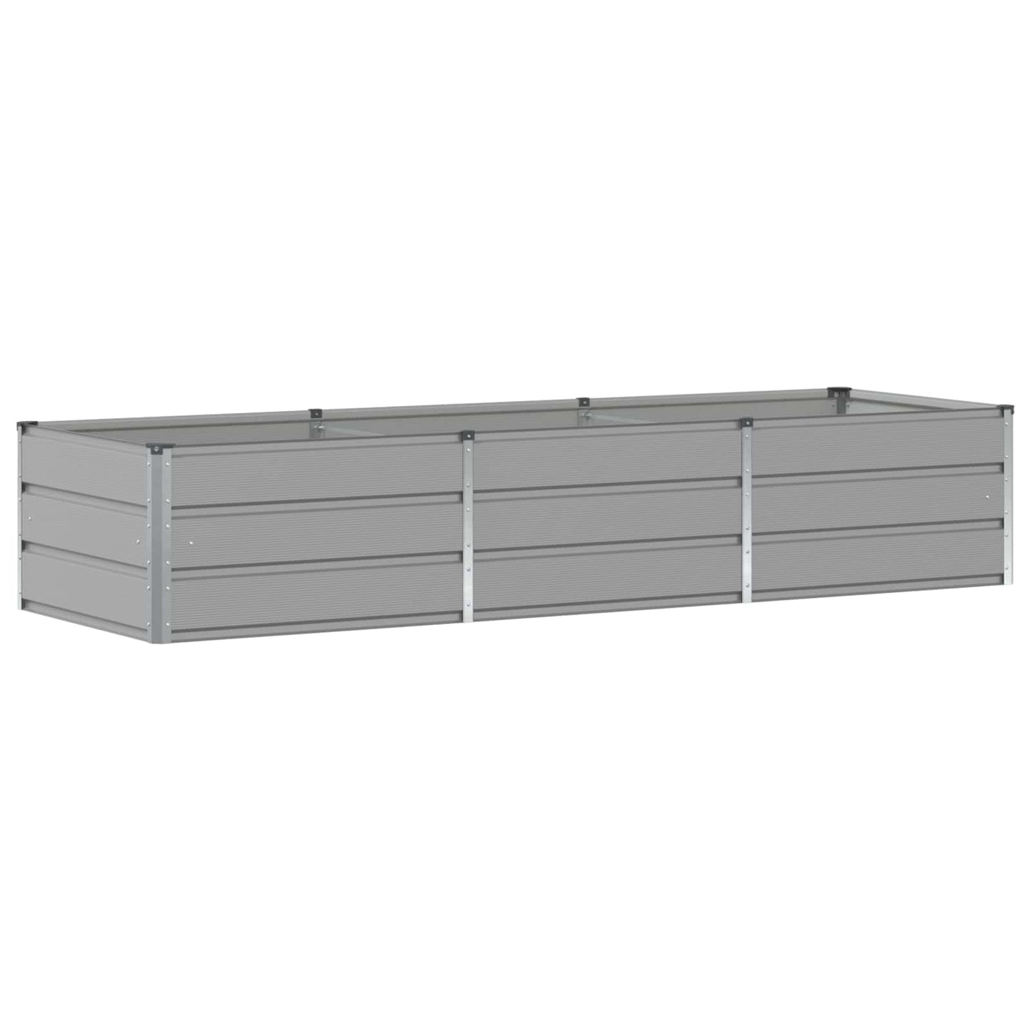 Vidaxx jardinière gris clair 240 x 80 x 45 cm acier