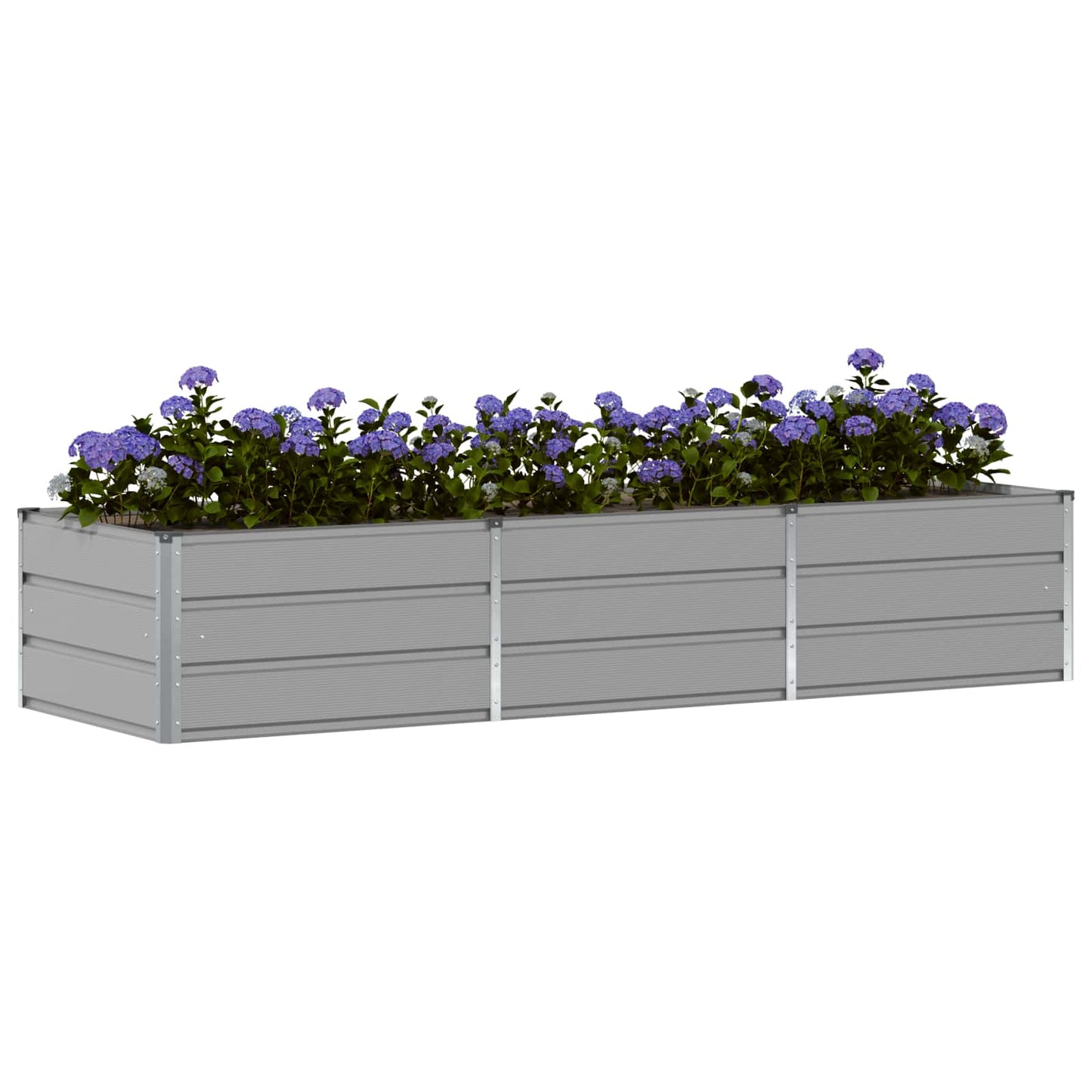 Vidaxx jardinière gris clair 240 x 80 x 45 cm acier