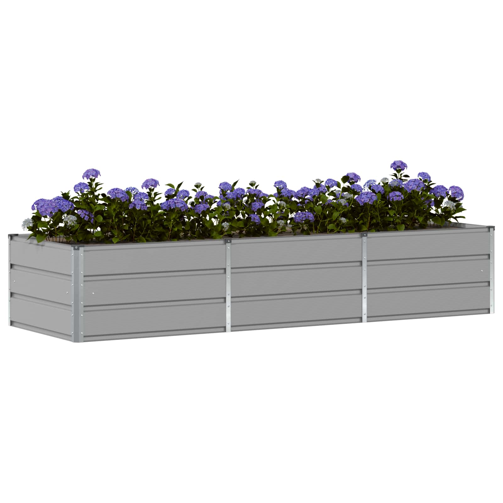 Vidaxx jardinière gris clair 240 x 80 x 45 cm acier