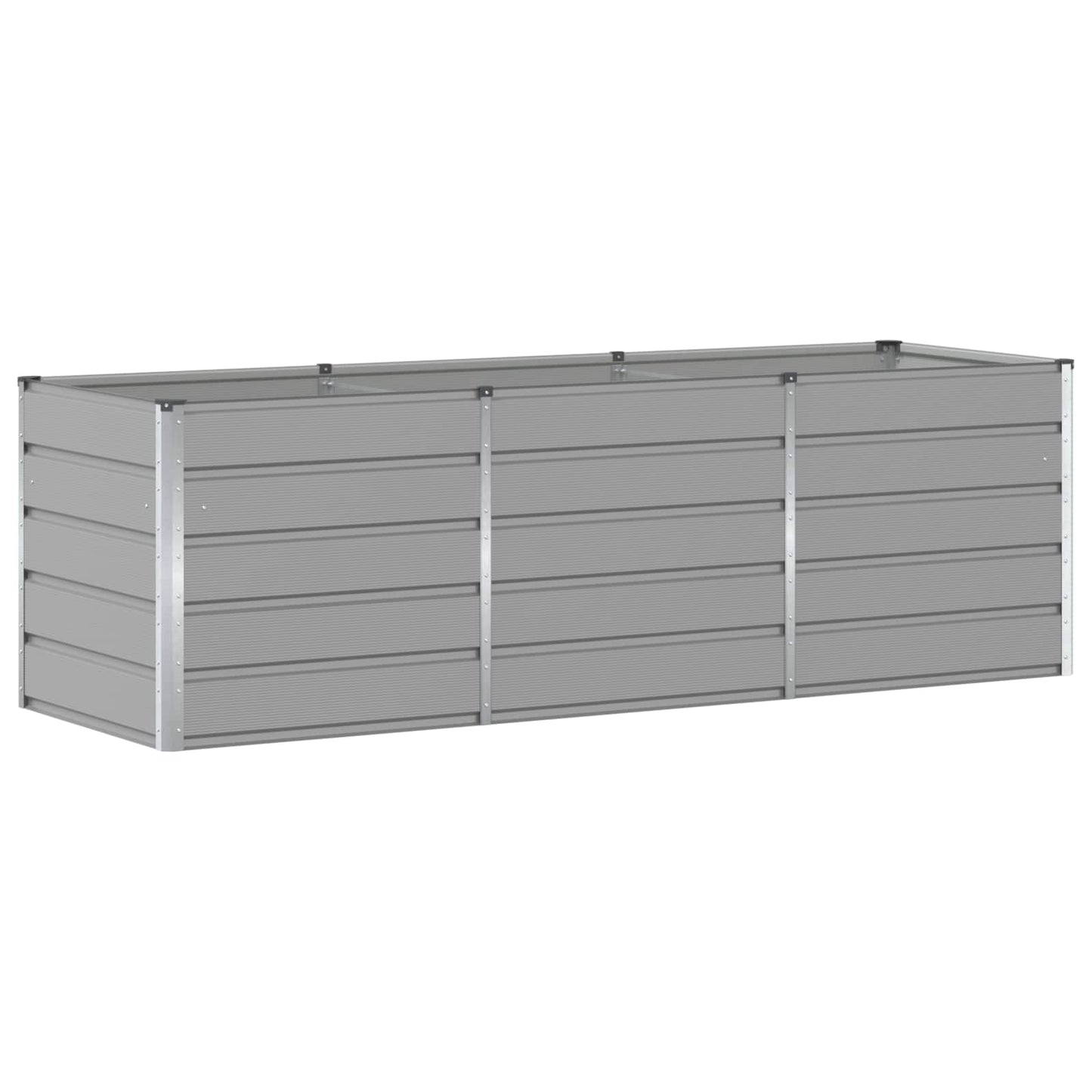 Vidaxx jardinière gris clair 240 x 80 x 75 cm acier