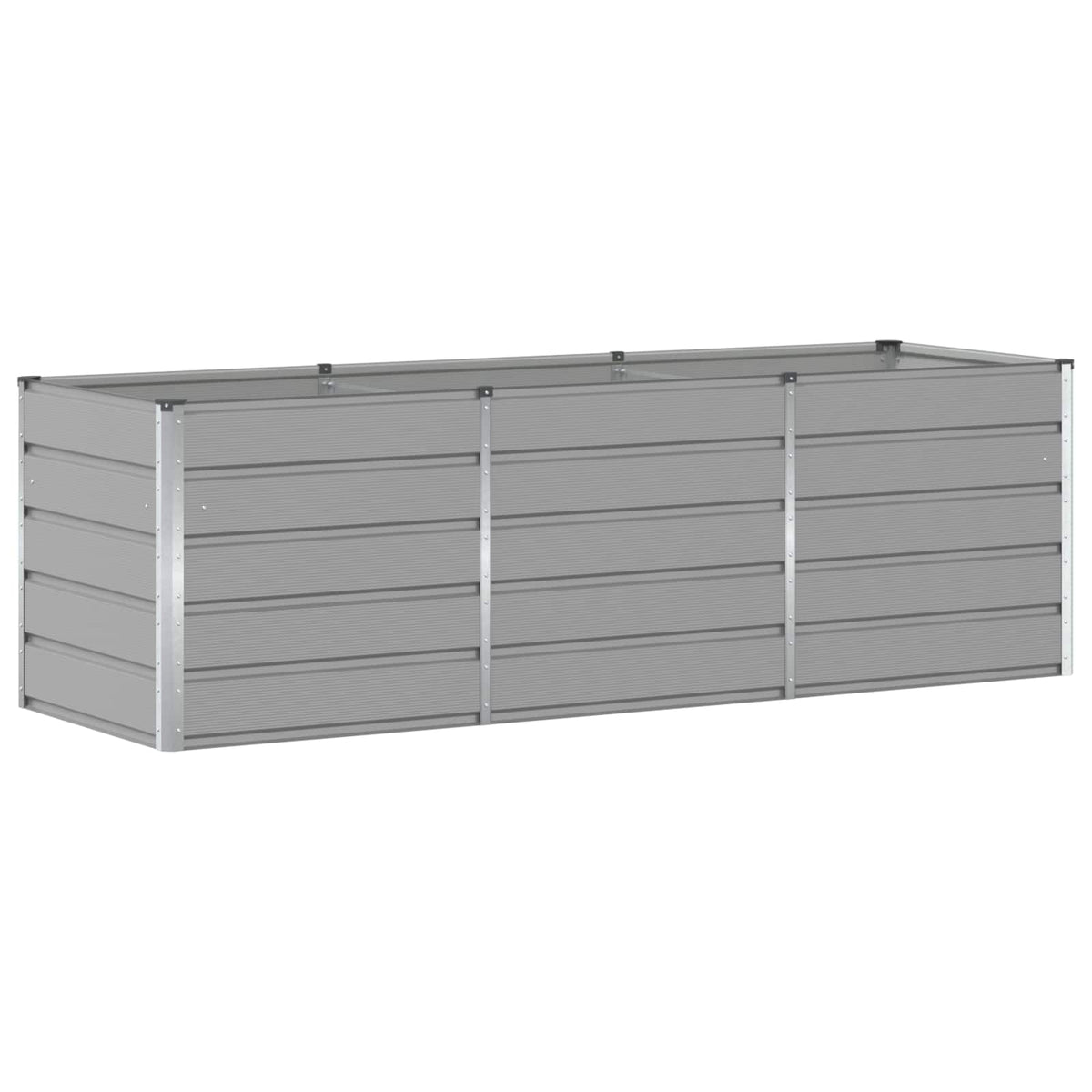 Vidaxx jardinière gris clair 240 x 80 x 75 cm acier