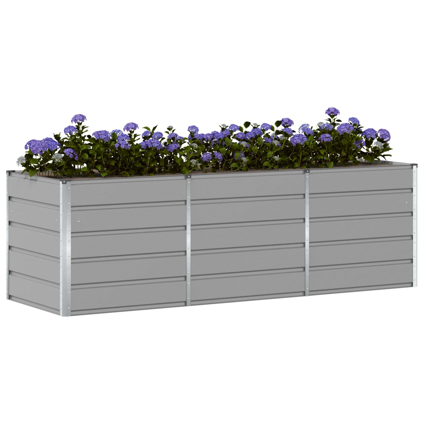 Vidaxx jardinière gris clair 240 x 80 x 75 cm acier
