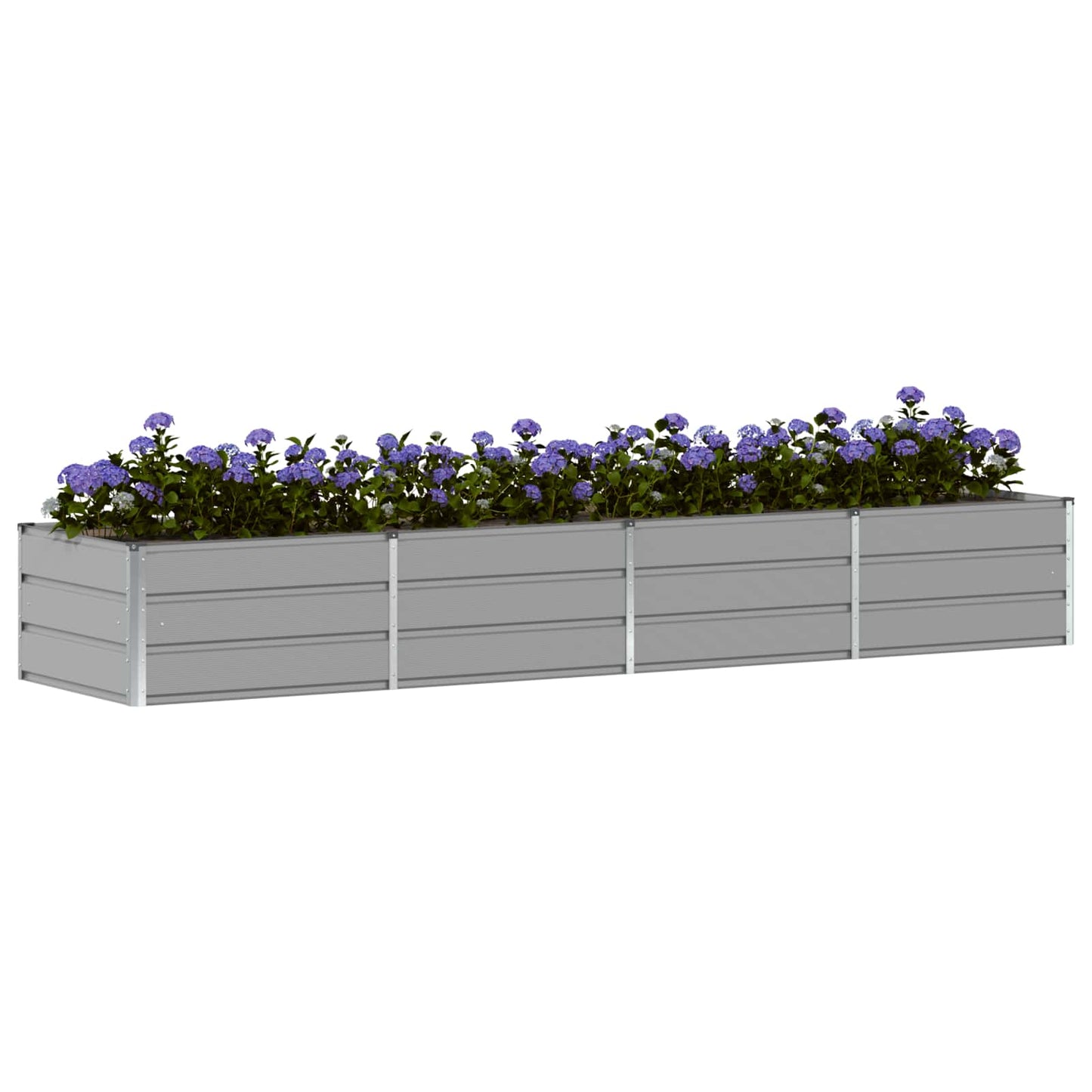 Vidaxx jardinière gris clair 320 x 80 x 45 cm acier