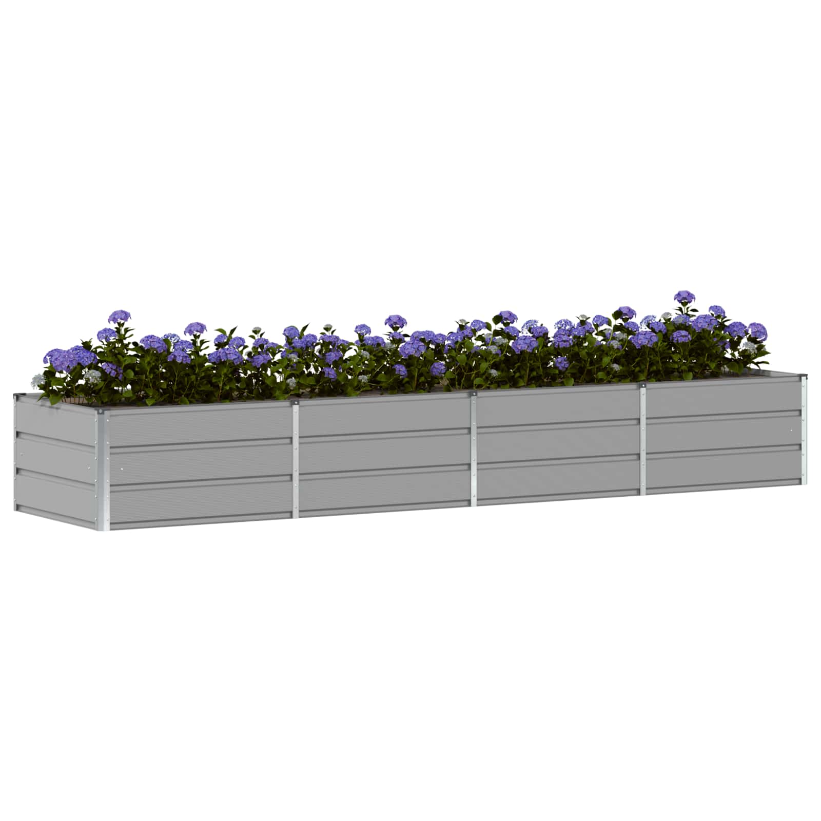 Vidaxx jardinière gris clair 320 x 80 x 45 cm acier