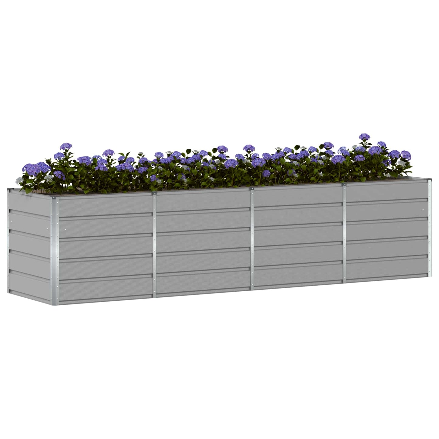 Vidaxx jardinière gris clair 240 x 80 x 75 cm acier