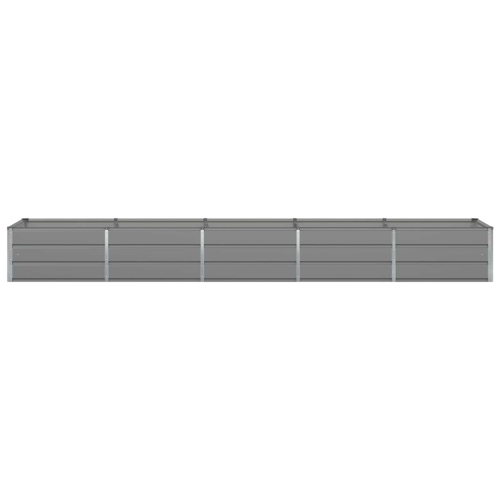 Vidaxx jardinière gris clair 400 x 80 x 45 cm acier