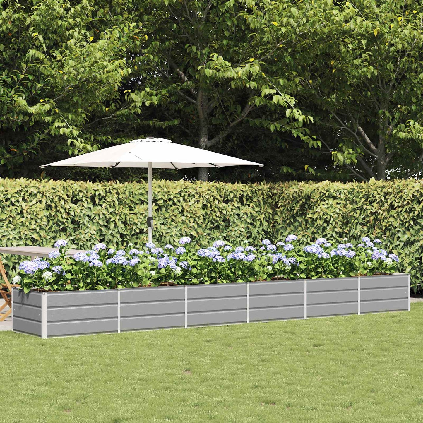 Vidaxx jardinière gris clair 480 x 80 x 45 cm acier