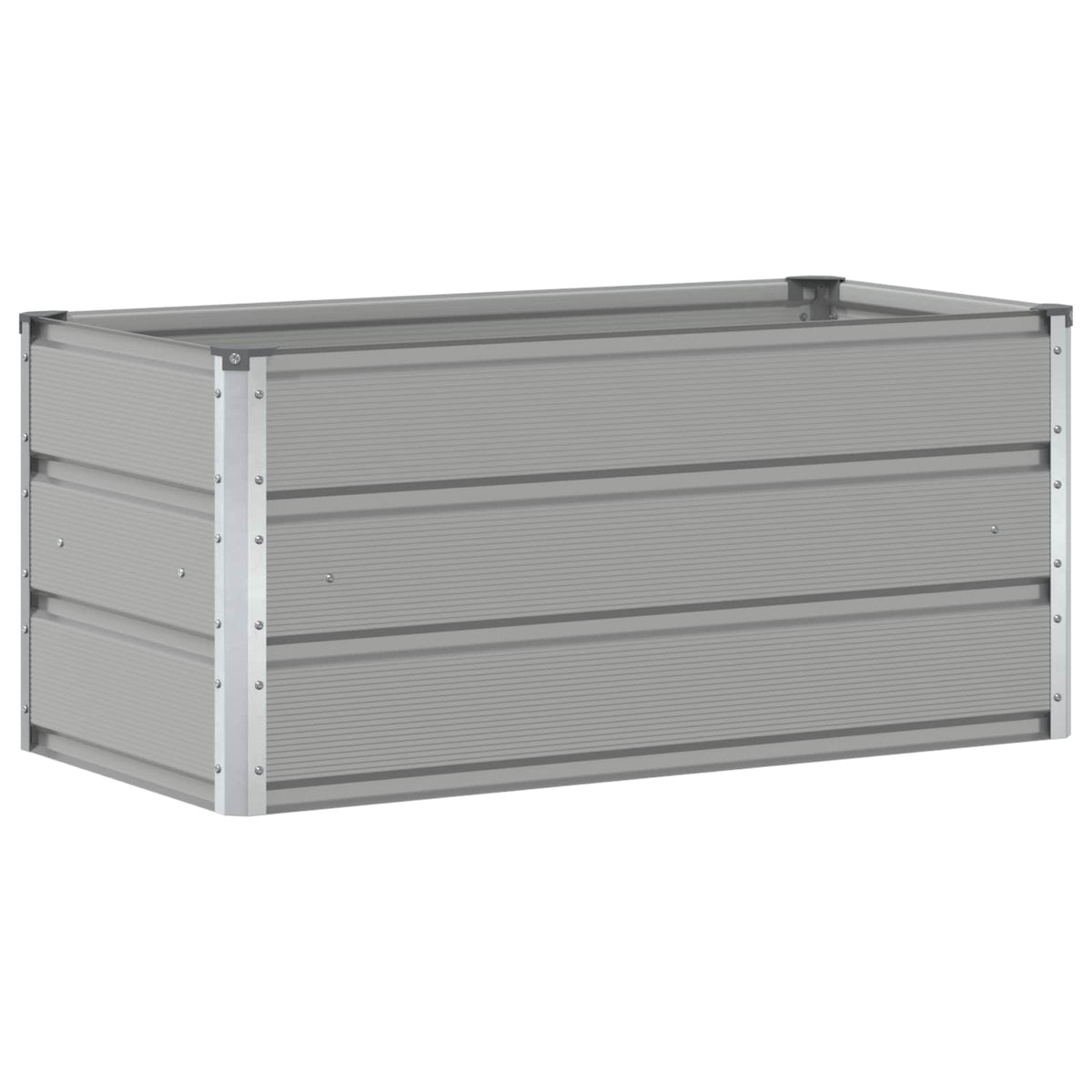 Vidaxx jardinière gris clair 100 x 50 x 45 cm en acier galvanisé