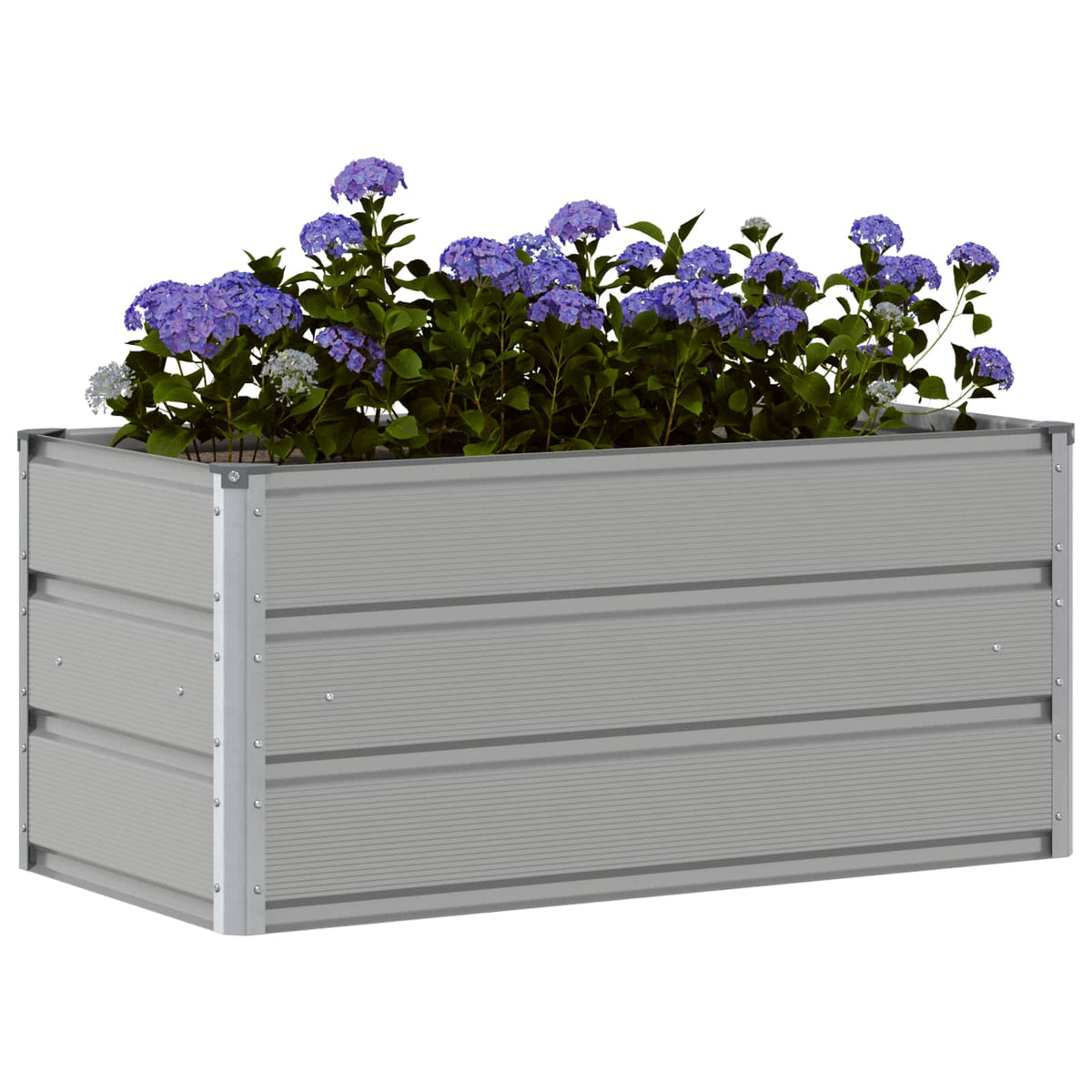 Vidaxx jardinière gris clair 100 x 50 x 45 cm en acier galvanisé