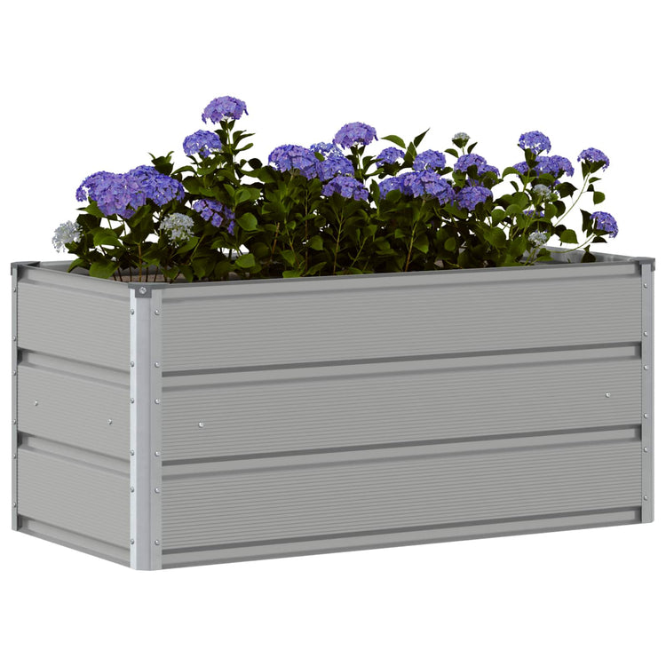 Vidaxx jardinière gris clair 100 x 50 x 45 cm en acier galvanisé