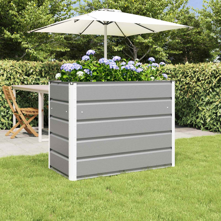 Vidaxx jardinière gris clair 480 x 50 x 45 cm acier galvanisé