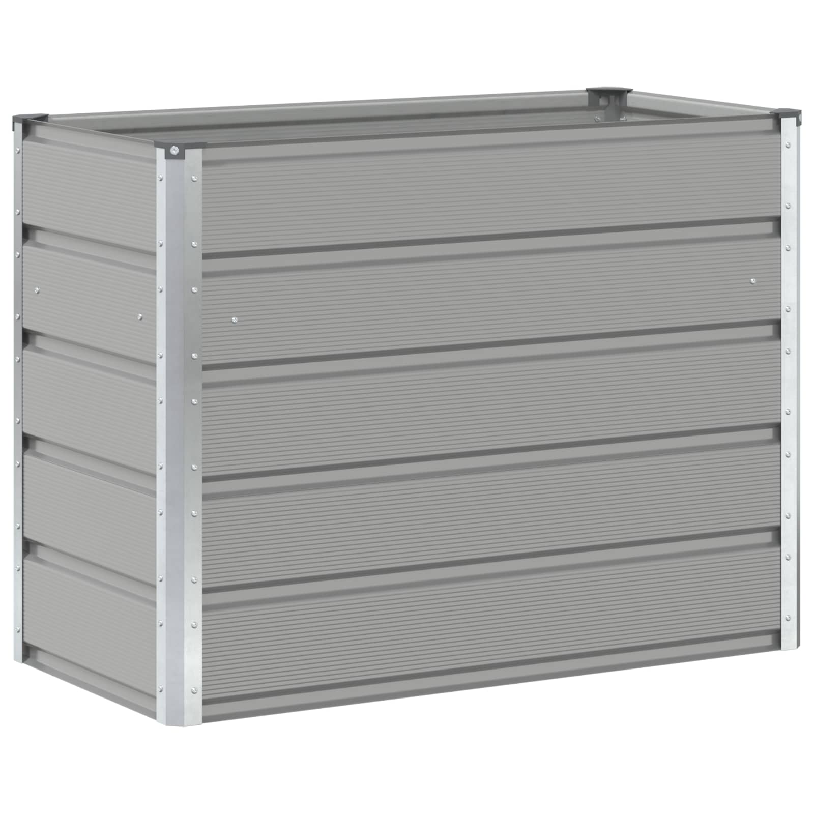 Vidaxx jardinière gris clair 480 x 50 x 45 cm acier galvanisé