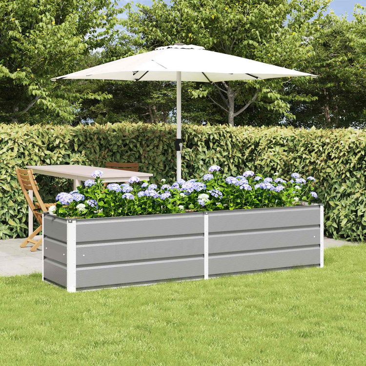 Vidaxx jardinière gris clair 480 x 50 x 45 cm acier galvanisé