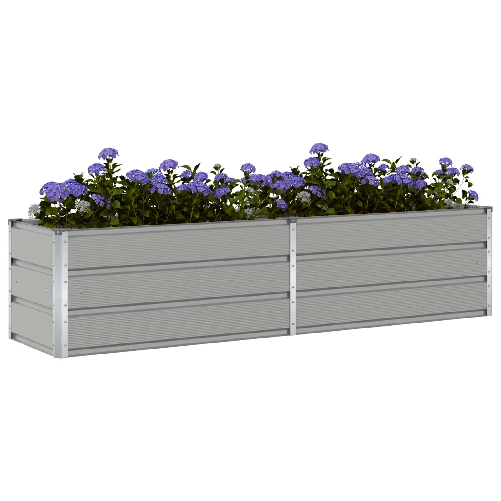 Vidaxx jardinière gris clair 480 x 50 x 45 cm acier galvanisé