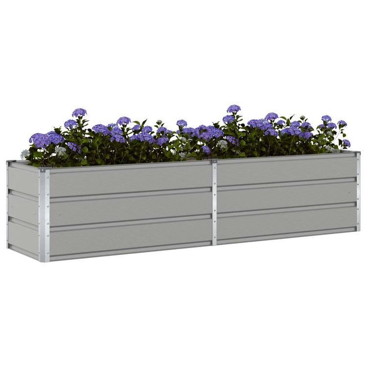 Vidaxx jardinière gris clair 480 x 50 x 45 cm acier galvanisé