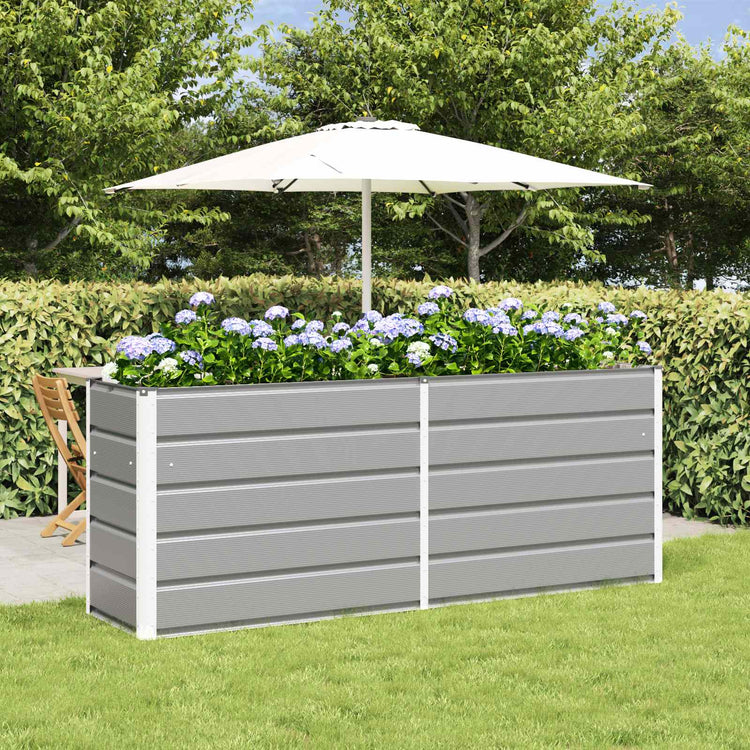 Vidaxx jardinière gris clair 480 x 50 x 45 cm acier galvanisé