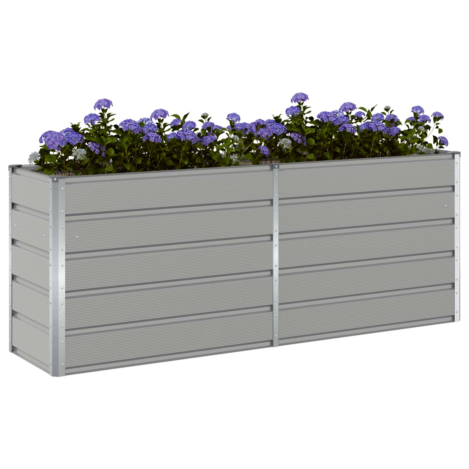 Vidaxx jardinière gris clair 480 x 50 x 45 cm acier galvanisé