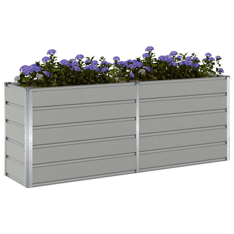 Vidaxx jardinière gris clair 480 x 50 x 45 cm acier galvanisé