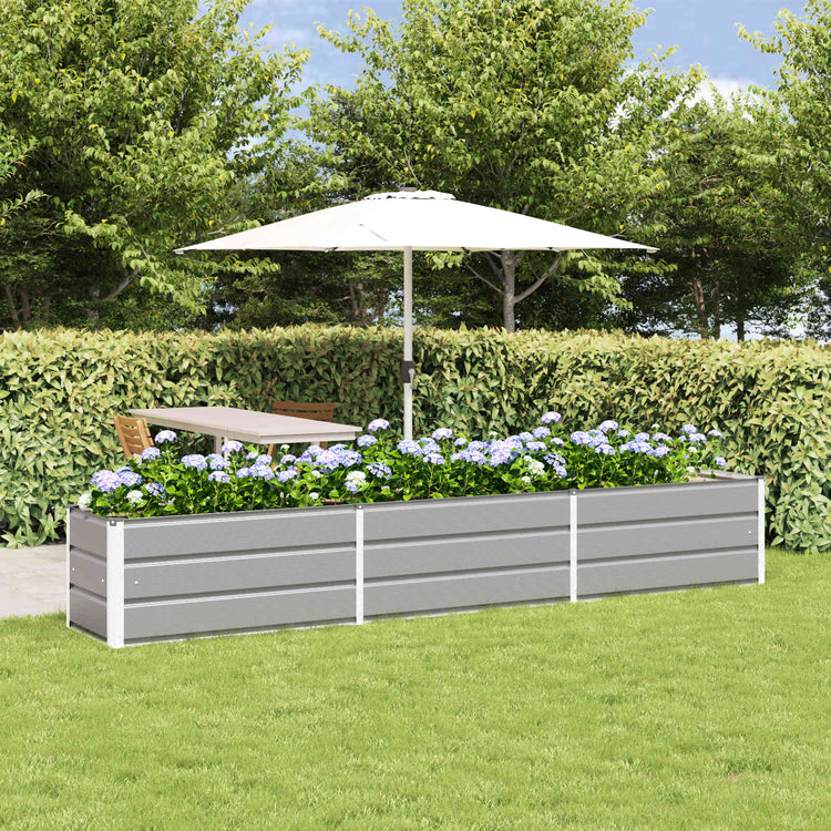 Vidaxx jardinière gris clair 480 x 50 x 45 cm acier galvanisé