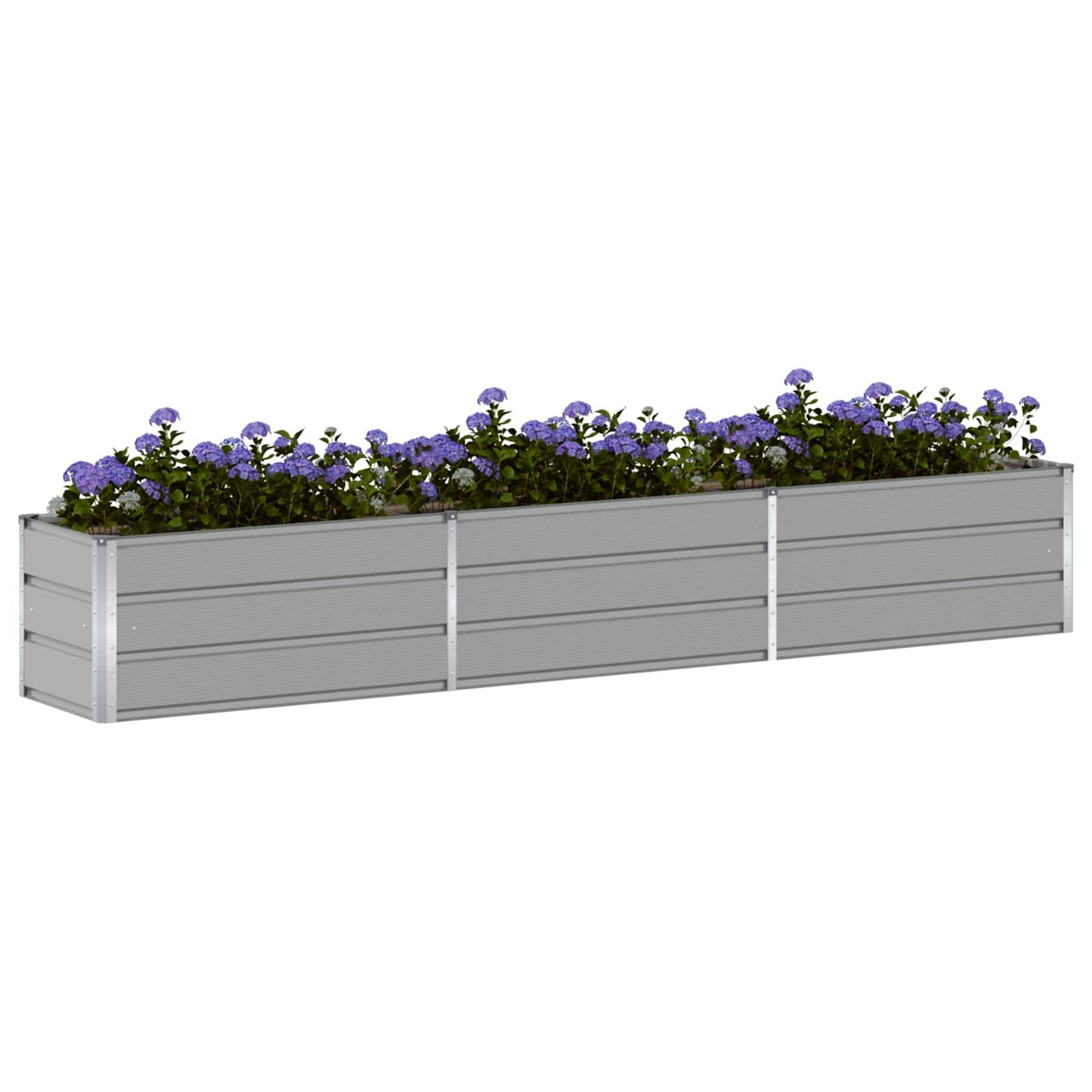 Vidaxx jardinière gris clair 480 x 50 x 45 cm acier galvanisé