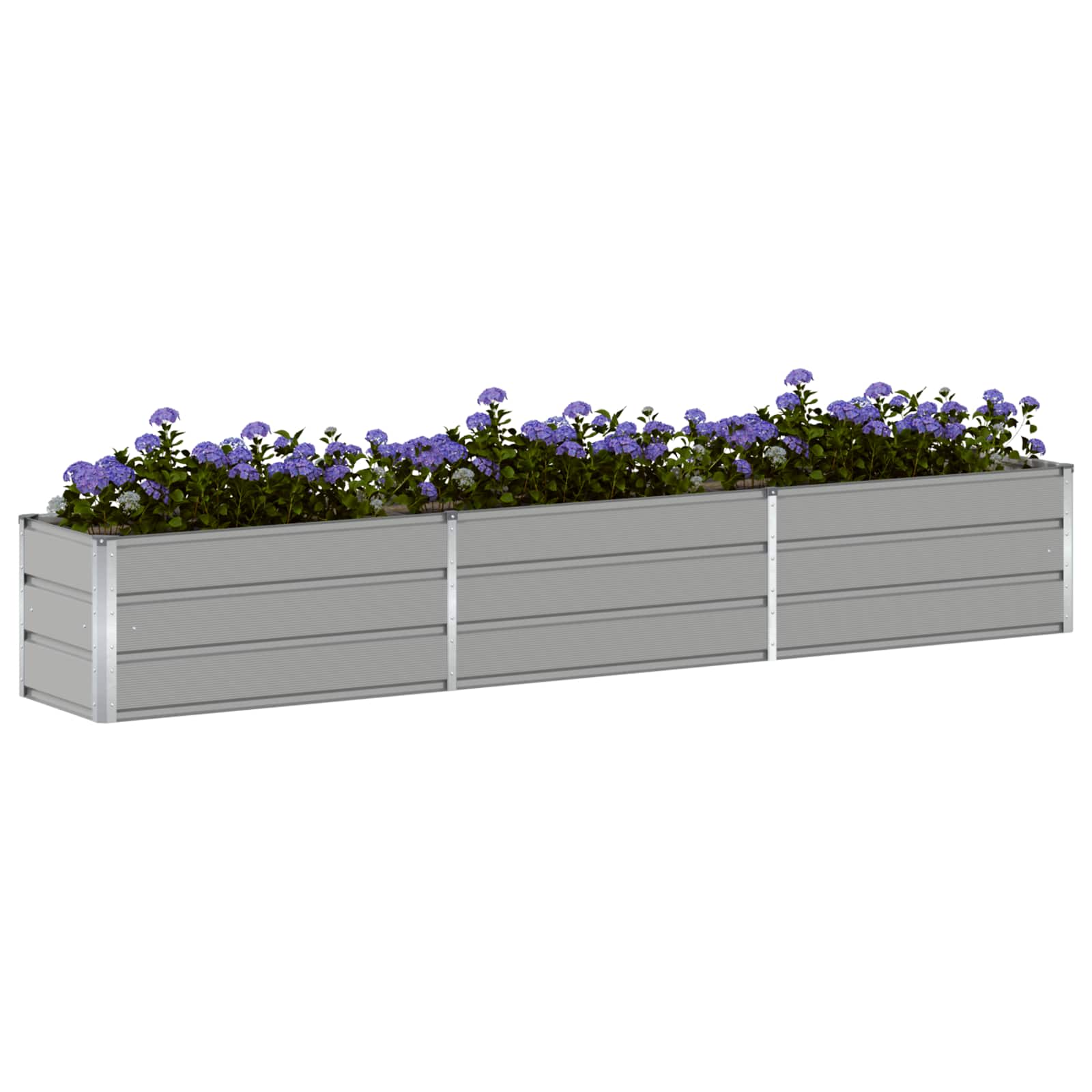 Vidaxx jardinière gris clair 480 x 50 x 45 cm acier galvanisé