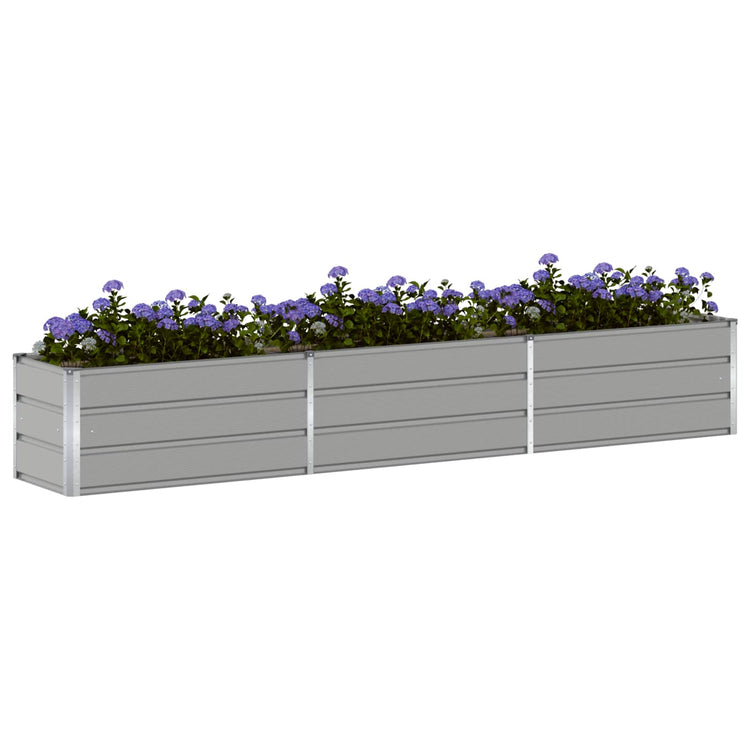 Vidaxx jardinière gris clair 480 x 50 x 45 cm acier galvanisé