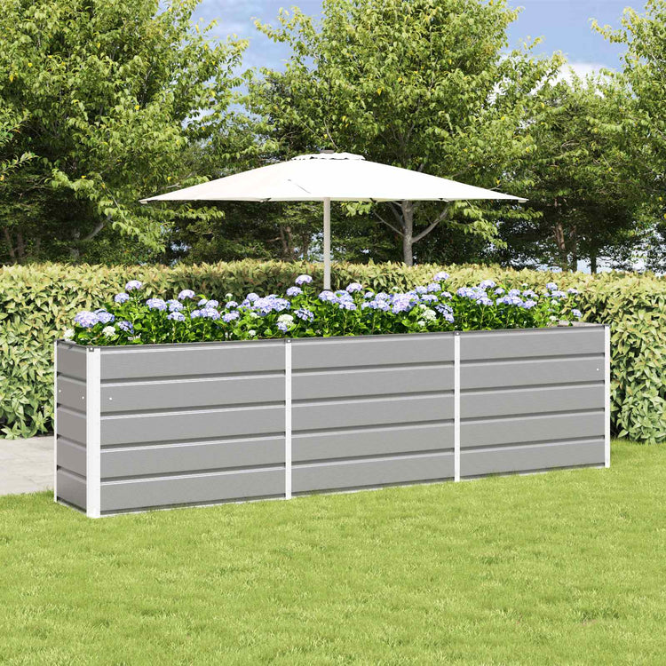 Vidaxx jardinière gris clair 480 x 50 x 45 cm acier galvanisé