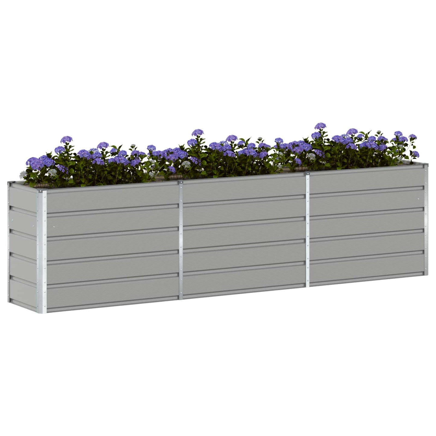 Vidaxx jardinière gris clair 480 x 50 x 45 cm acier galvanisé