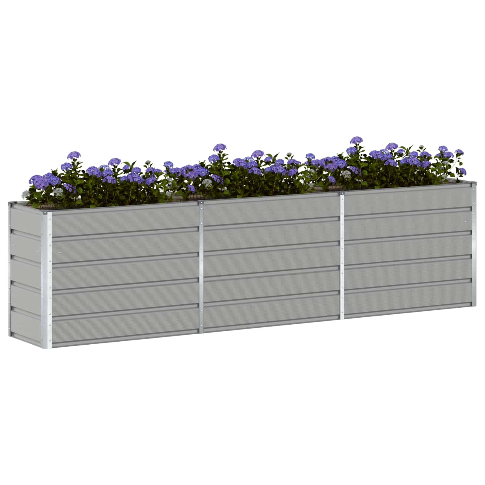 Vidaxx jardinière gris clair 480 x 50 x 45 cm acier galvanisé